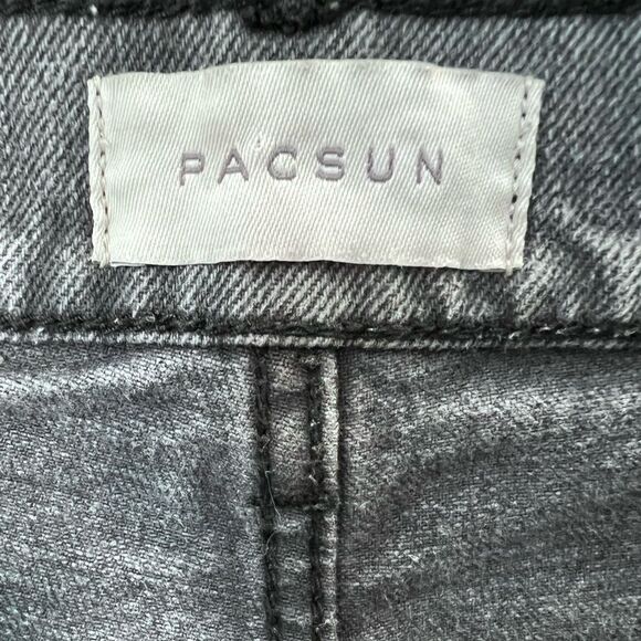 PacSun Stretch Crop Boot cut jeans high waist Black wash size 27 - Picture 10 of 16
